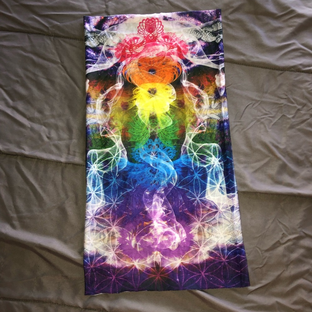 Rainbow chakra rave mask